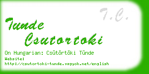 tunde csutortoki business card